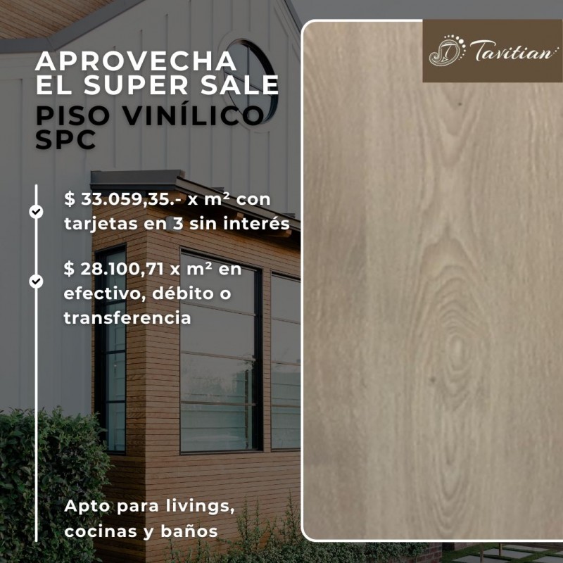 Promo en Pisos Vinílicos solo en Tavitian